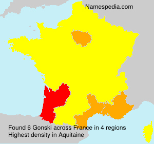 Surname Gonski in France Surname Gonski in France