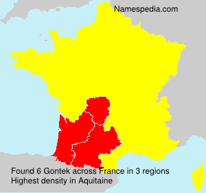 Surname Gontek in France Surname Gontek in France