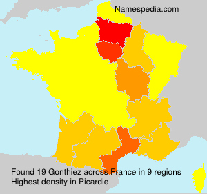 Surname Gonthiez in France Surname Gonthiez in France