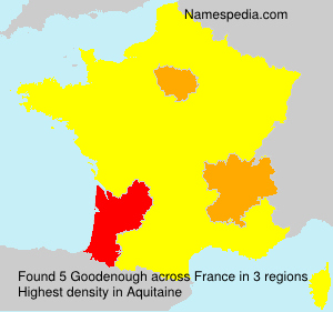 Surname Goodenough in France Surname Goodenough in France