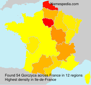 Surname Gorczyca in France Surname Gorczyca in France