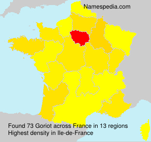 Surname Goriot in France Surname Goriot in France
