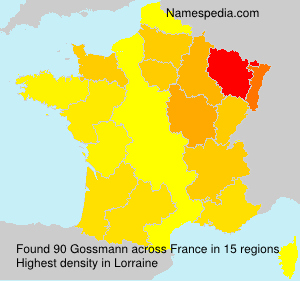 Surname Gossmann in France Surname Gossmann in France