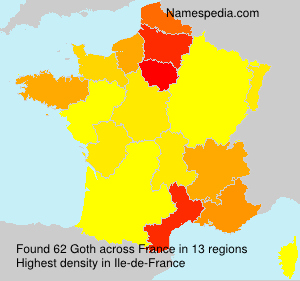 Surname Goth in France Surname Goth in France