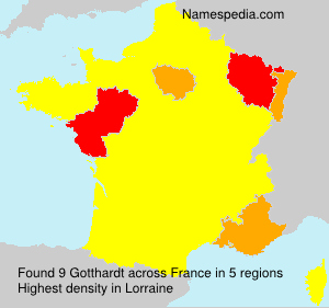 Surname Gotthardt in France Surname Gotthardt in France