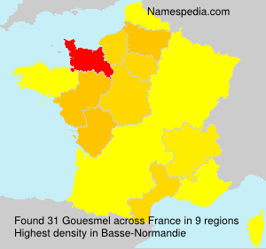 Surname Gouesmel in France Surname Gouesmel in France