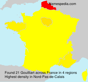 Surname Gouilliart in France Surname Gouilliart in France