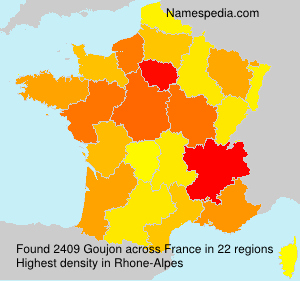 Surname Goujon in France Surname Goujon in France