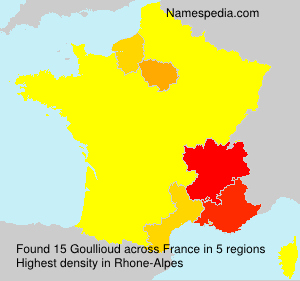 Surname Goullioud in France Surname Goullioud in France