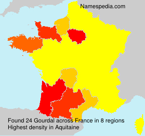 Surname Gourdal in France Surname Gourdal in France
