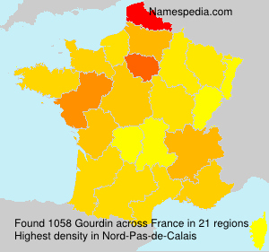 Surname Gourdin in France Surname Gourdin in France