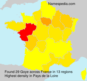 Surname Goye in France Surname Goye in France