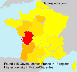 Surname Goyeau in France Surname Goyeau in France