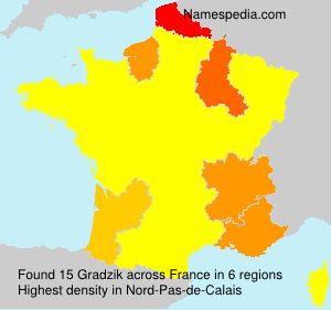 Surname Gradzik in France Surname Gradzik in France