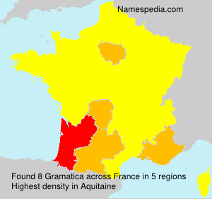 Surname Gramatica in France Surname Gramatica in France