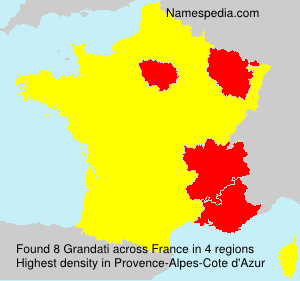 Surname Grandati in France Surname Grandati in France