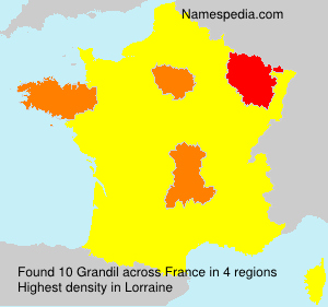 Surname Grandil in France Surname Grandil in France