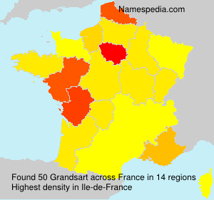 Surname Grandsart in France Surname Grandsart in France