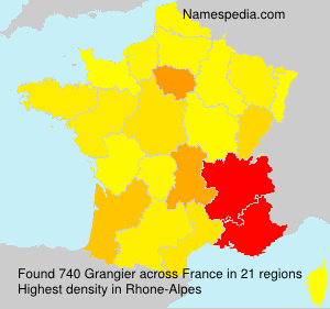 Surname Grangier in France Surname Grangier in France