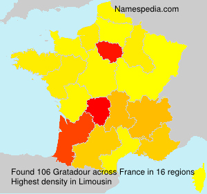 Surname Gratadour in France Surname Gratadour in France
