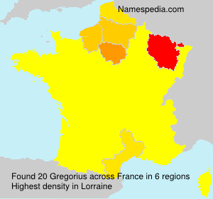 Surname Gregorius in France Surname Gregorius in France
