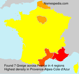 Surname Greige in France Surname Greige in France