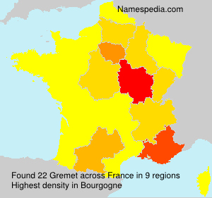 Surname Gremet in France Surname Gremet in France