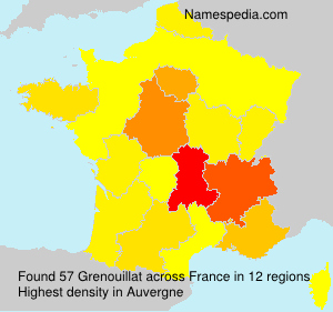 Surname Grenouillat in France Surname Grenouillat in France