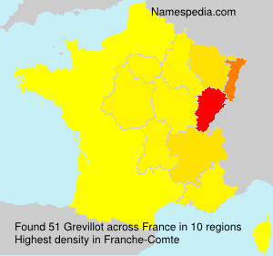 Surname Grevillot in France Surname Grevillot in France