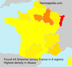 Surname Griesmar in France Surname Griesmar in France