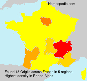 Surname Griglio in France Surname Griglio in France