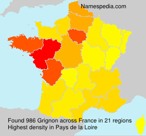 Surname Grignon in France Surname Grignon in France
