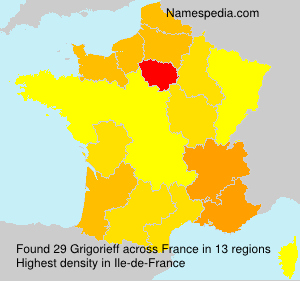 Surname Grigorieff in France Surname Grigorieff in France