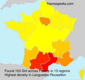 Surname Gril in France Surname Gril in France