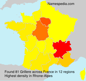 Surname Grillere in France Surname Grillere in France