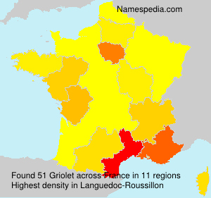 Surname Griolet in France Surname Griolet in France