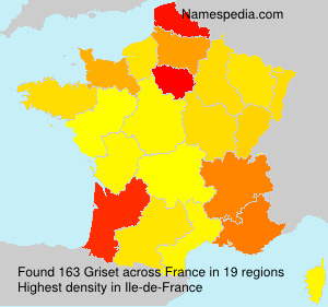 Surname Griset in France Surname Griset in France