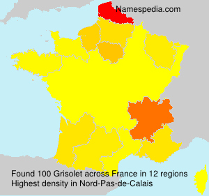 Surname Grisolet in France Surname Grisolet in France