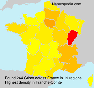 Surname Grisot in France Surname Grisot in France
