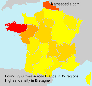 Surname Grives in France Surname Grives in France