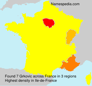Surname Grkovic in France Surname Grkovic in France