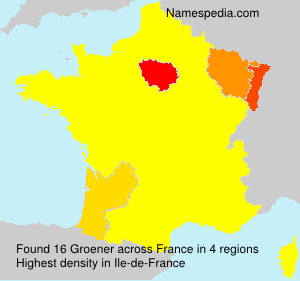 Surname Groener in France Surname Groener in France
