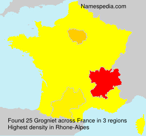 Surname Grogniet in France