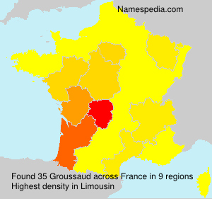 Surname Groussaud in France Surname Groussaud in France