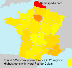Surname Groux in France Surname Groux in France