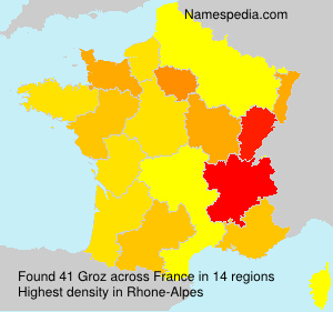 Surname Groz in France Surname Groz in France