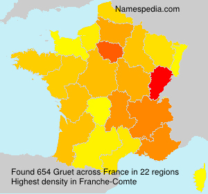 Surname Gruet in France Surname Gruet in France