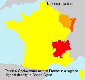 Surname Gschwender in France Surname Gschwender in France