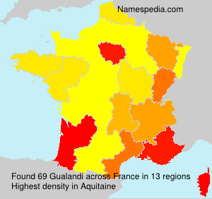 Surname Gualandi in France Surname Gualandi in France