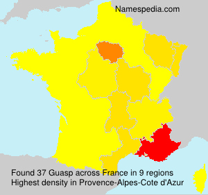 Surname Guasp in France Surname Guasp in France